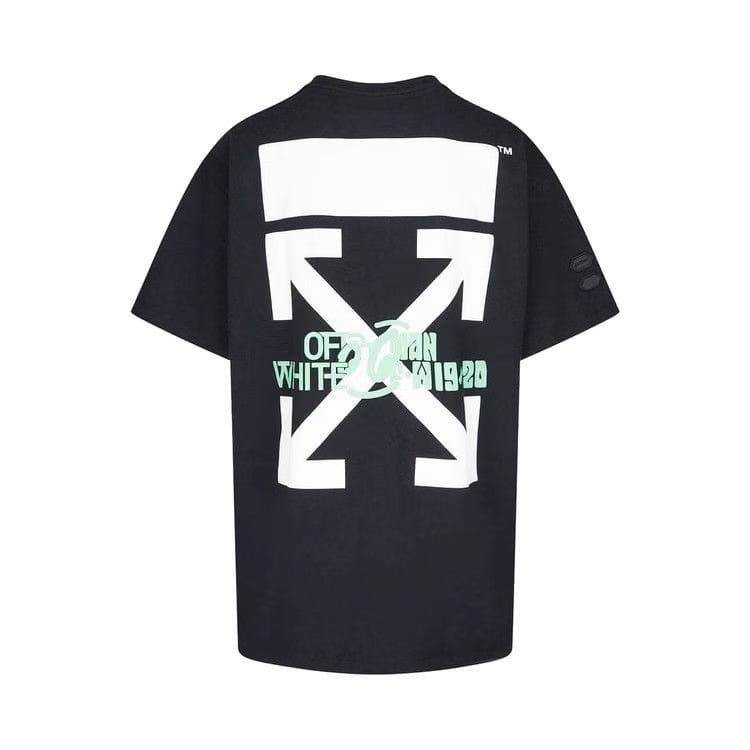 Off-White Waterfall Shorts Sleeve Over T-Shirt Black / Multicolor