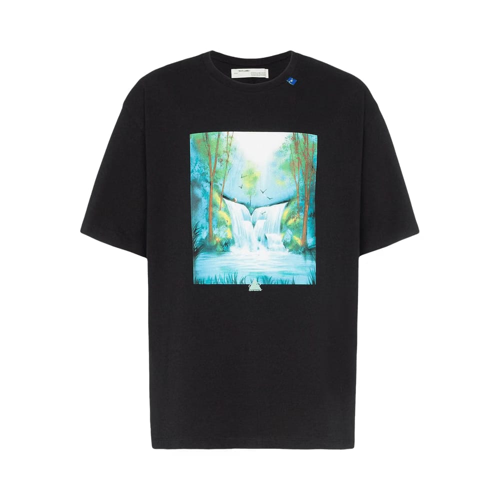 Off-White Waterfall Shorts Sleeve Over T-Shirt Black / Multicolor