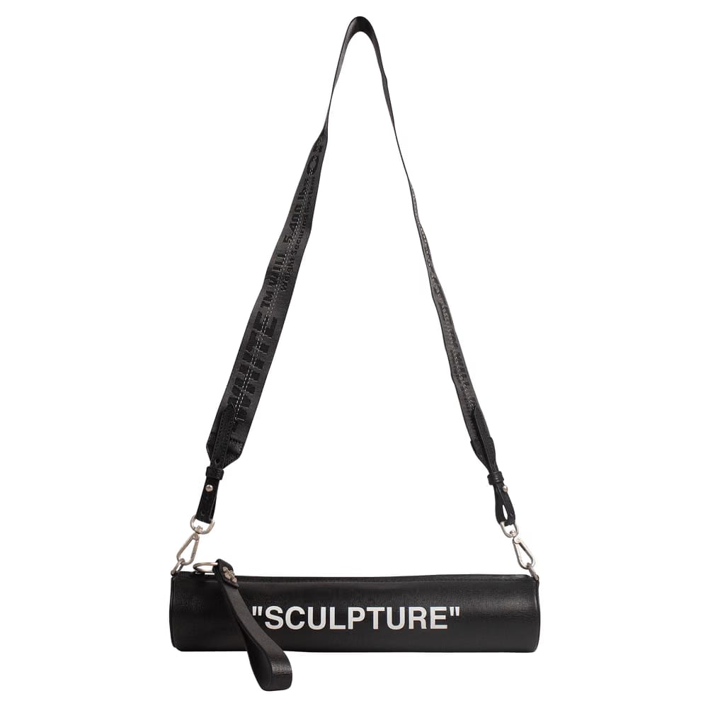 Off-White Leather Sculpture Shoulder Bag Black