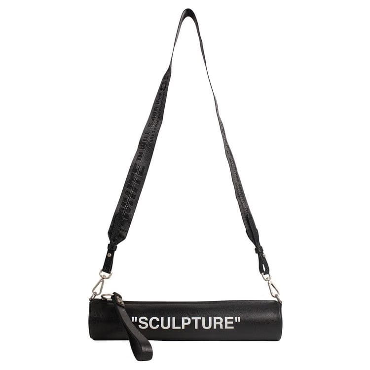 Off-White Leather Sculpture Shoulder Bag Black