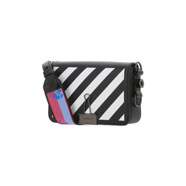 Off-White Diag Mini Flap Tote Bag Black/White