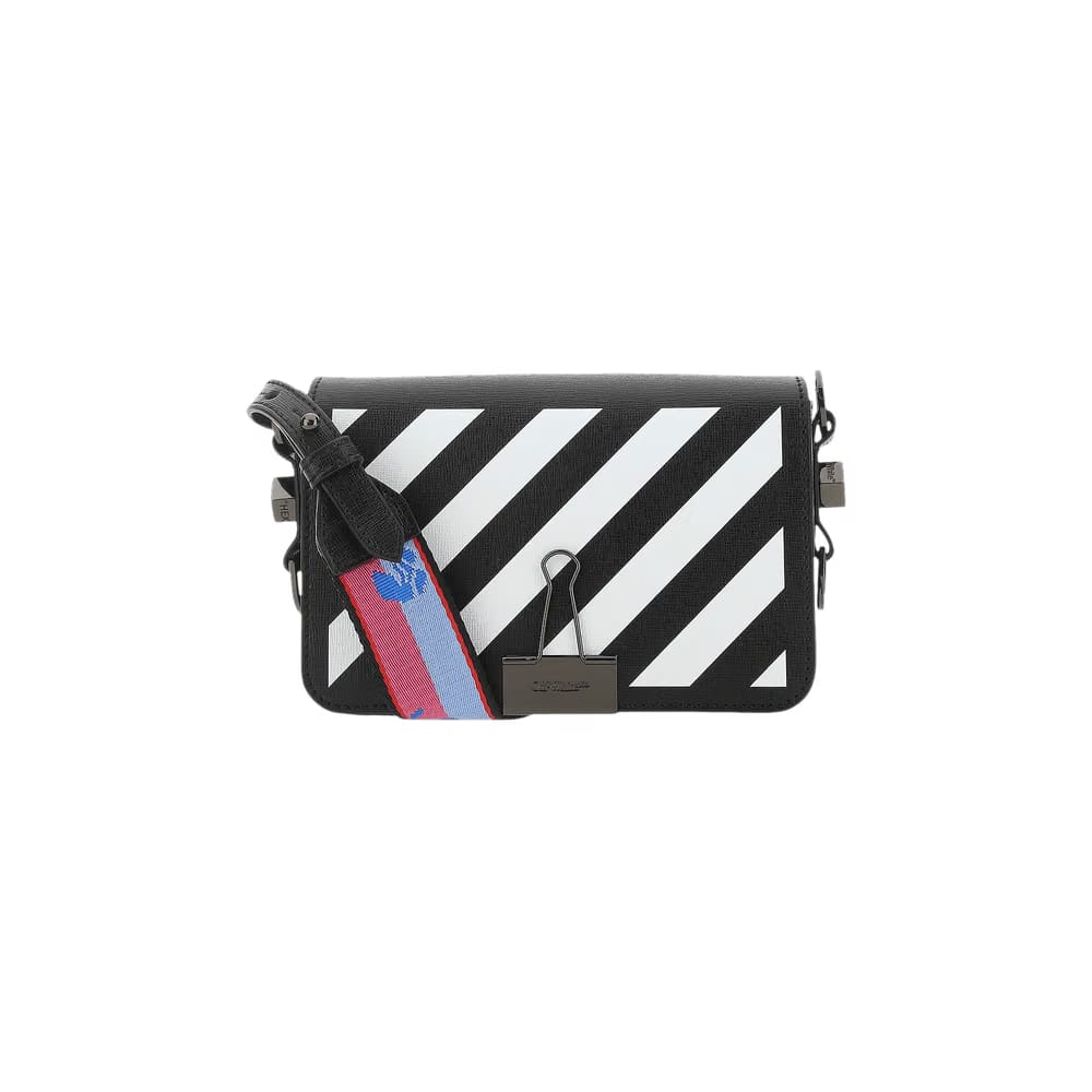 Off-White Diag Mini Flap Tote Bag Black/White