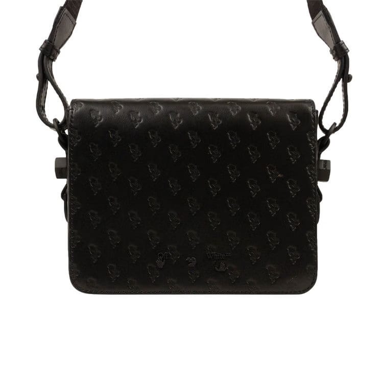 Off-White Leather Logo Embossed Bag Black