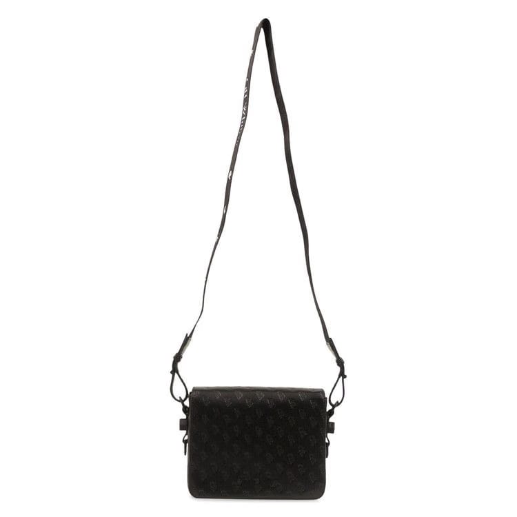 Off-White Leather Logo Embossed Bag Black