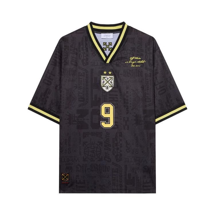 Off-White Multilogo Soccer Shorts-Sleeve T-Shirt Black