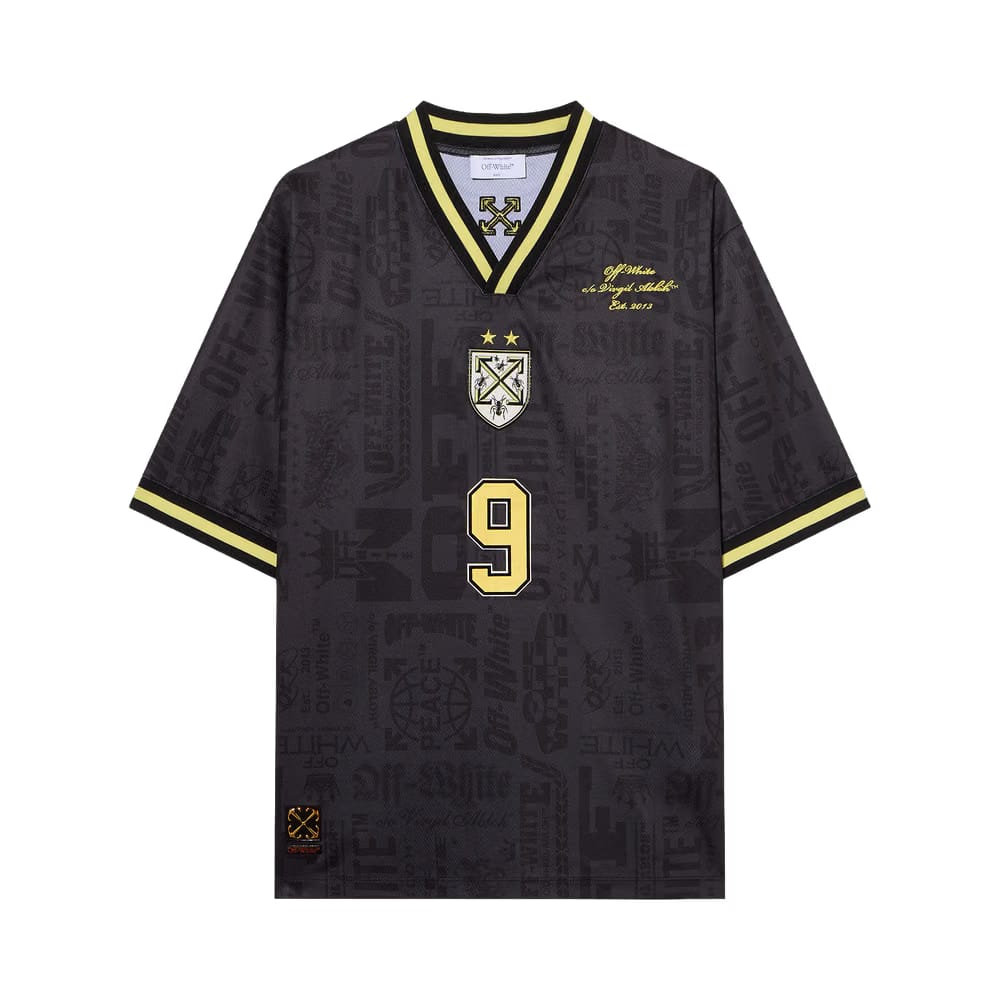 Off-White Multilogo Soccer Shorts-Sleeve T-Shirt Black