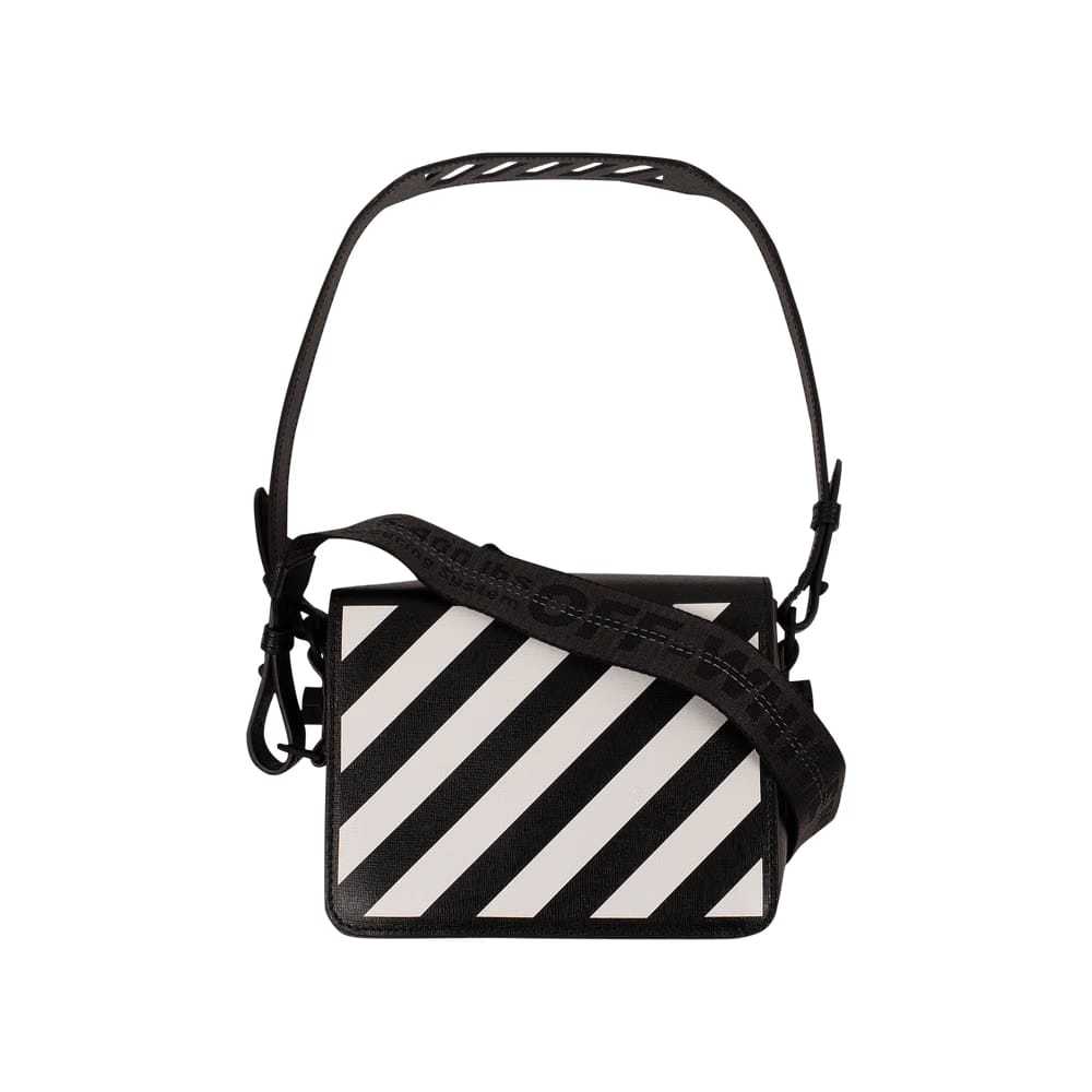 Off-White Diagonal Flap Bag Black