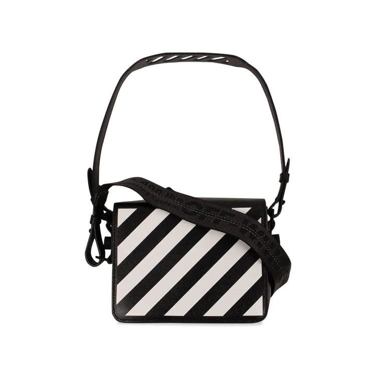 Off-White Diagonal Flap Bag Black