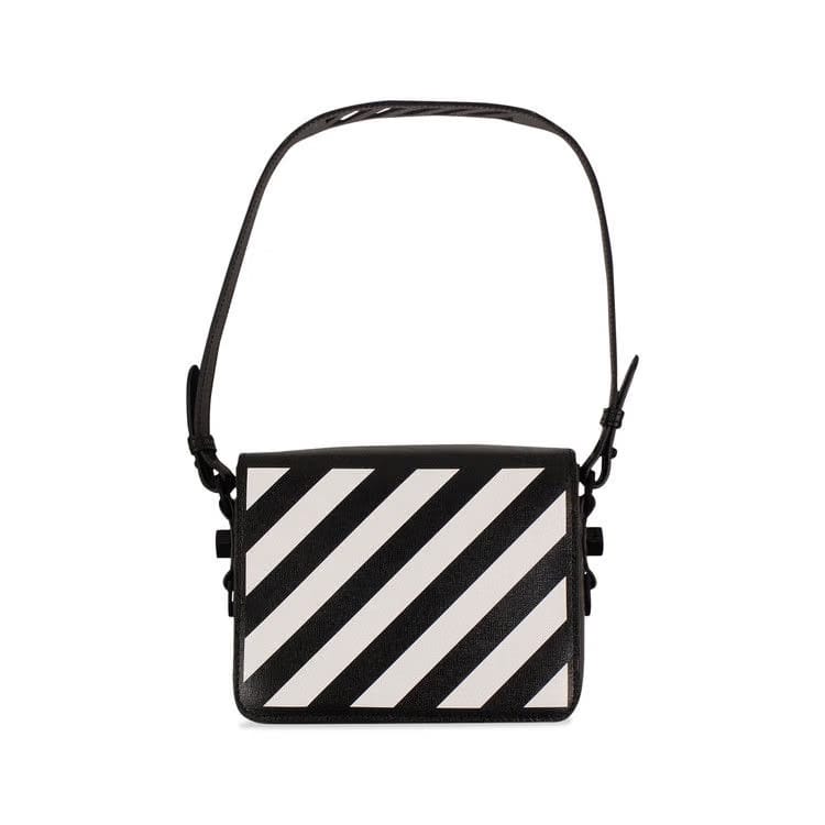 Off-White Diagonal Flap Bag Black