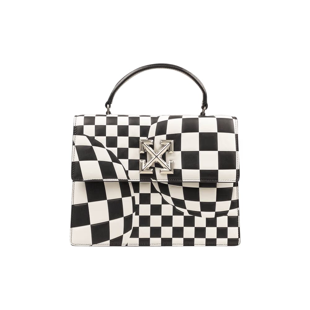 Off-White Check Jitney Tote Black/White