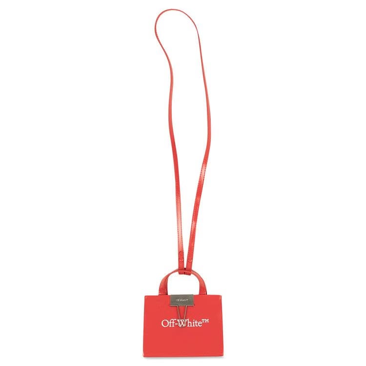 Off-White Logo Baby Box Tote Bag Red