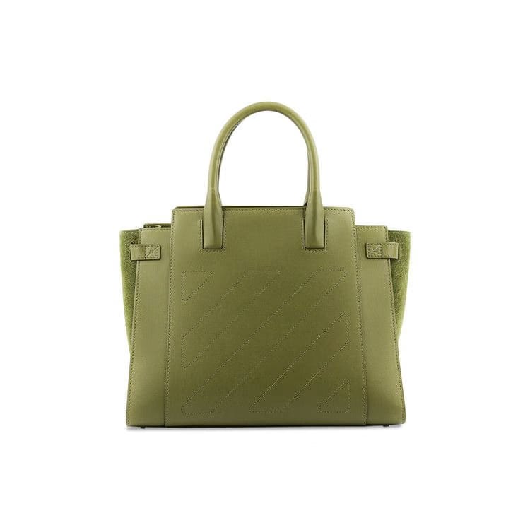 Off-White City Leather Tote Bag Military