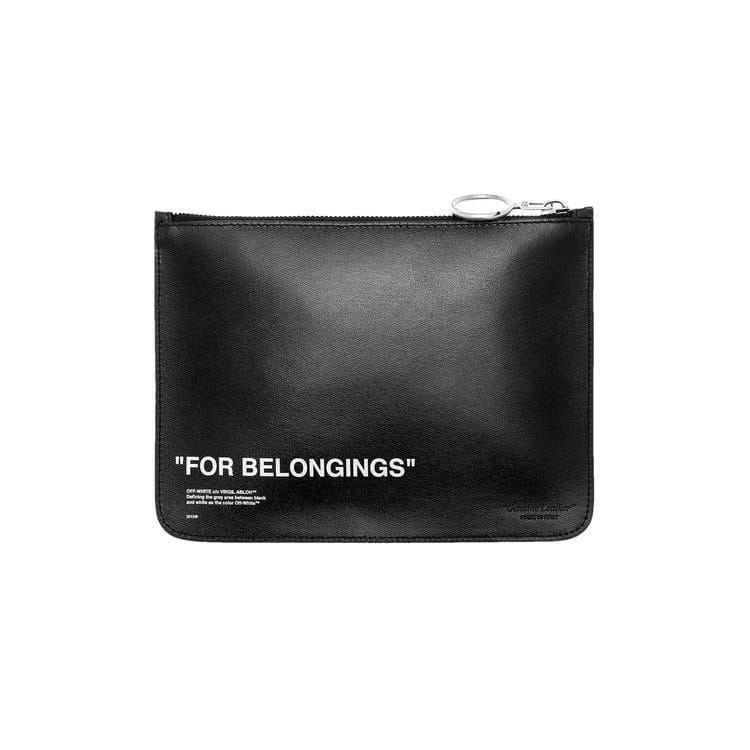 Off-White Quote Pouch Black/White