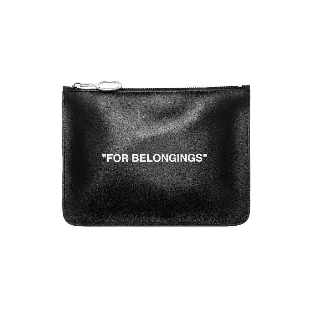 Off-White Quote Pouch Black/White