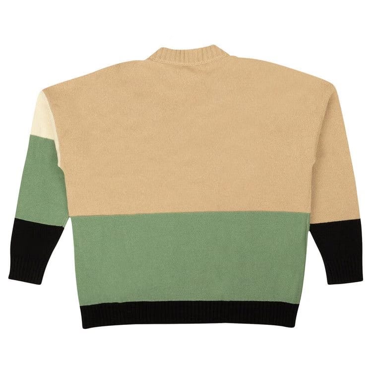 Off-White Block Wool Crewneck Beige/Green/Black