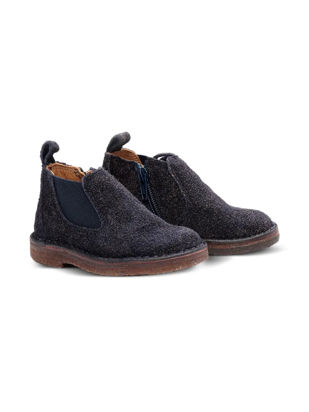 suede zip-fastening boots