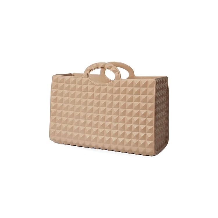 Valentino Le Troisieme Rubber Shopping Bag Beige