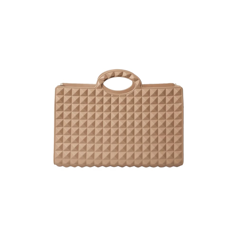 Valentino Le Troisieme Rubber Shopping Bag Beige