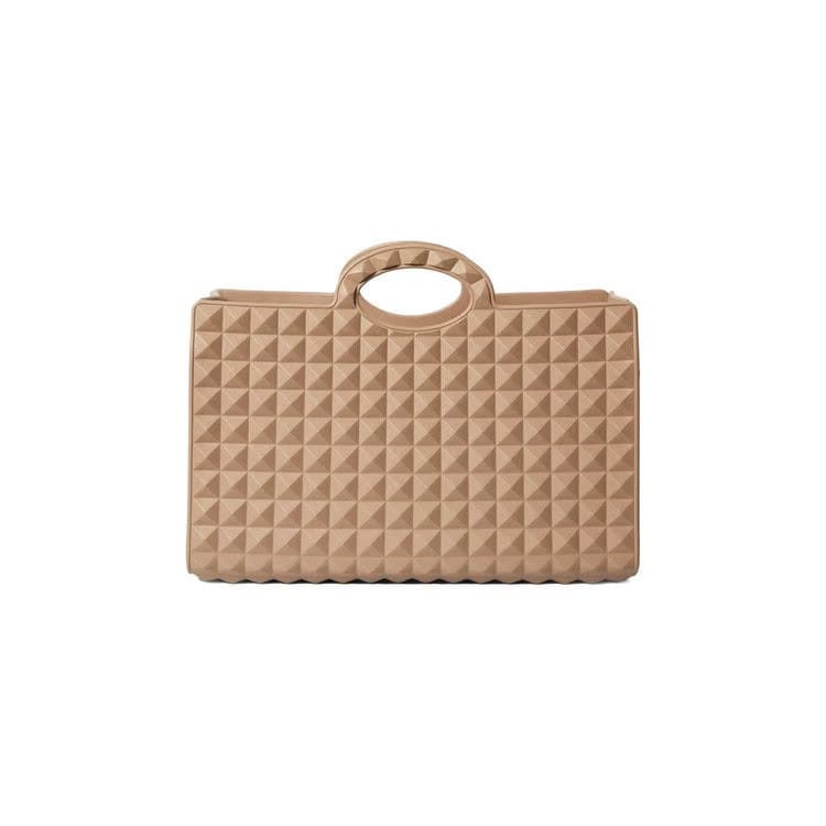 Valentino Le Troisieme Rubber Shopping Bag Beige