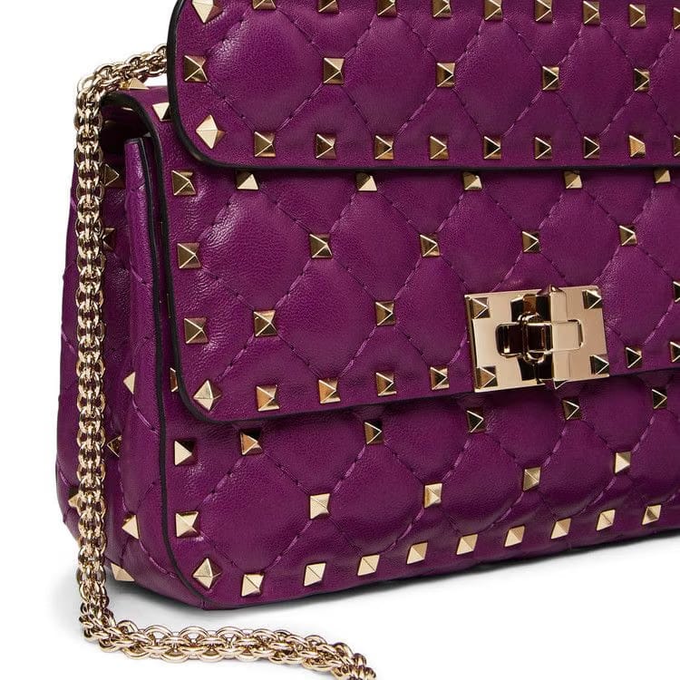 Valentino Rockstud Spike Medium Burgundy