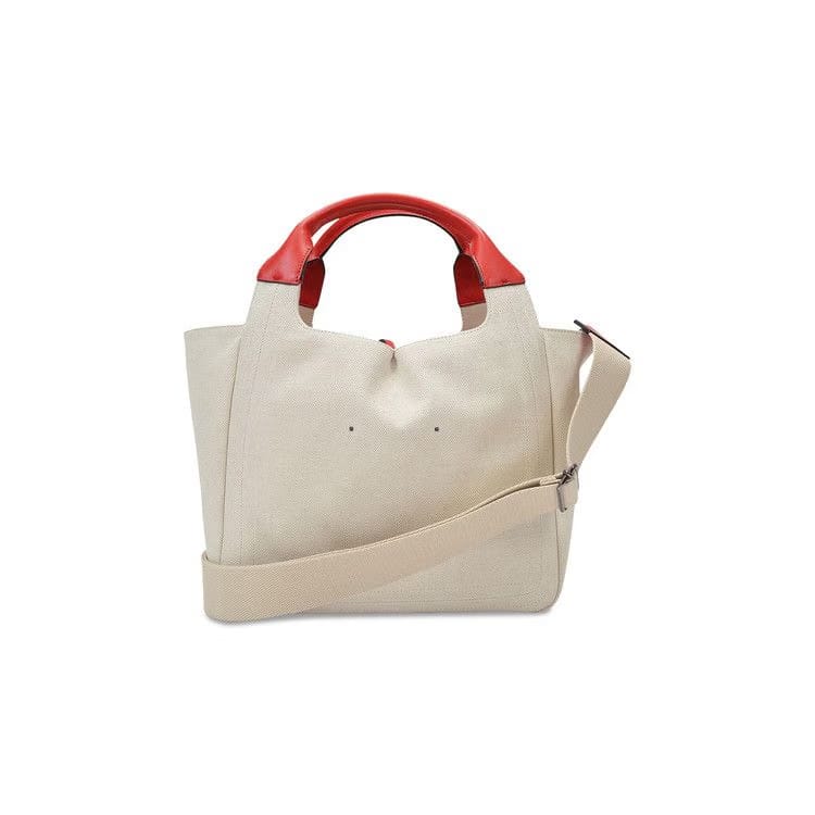 Valentino 09 Rose Blossom Edition Canvas Tote Natural
