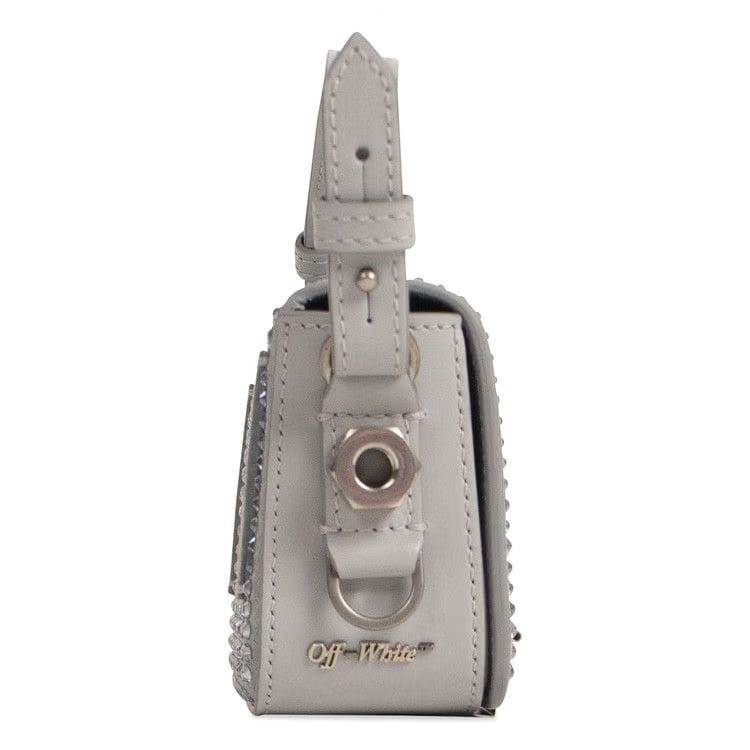 Off-White Crystal Embellished Mini Bag Gray