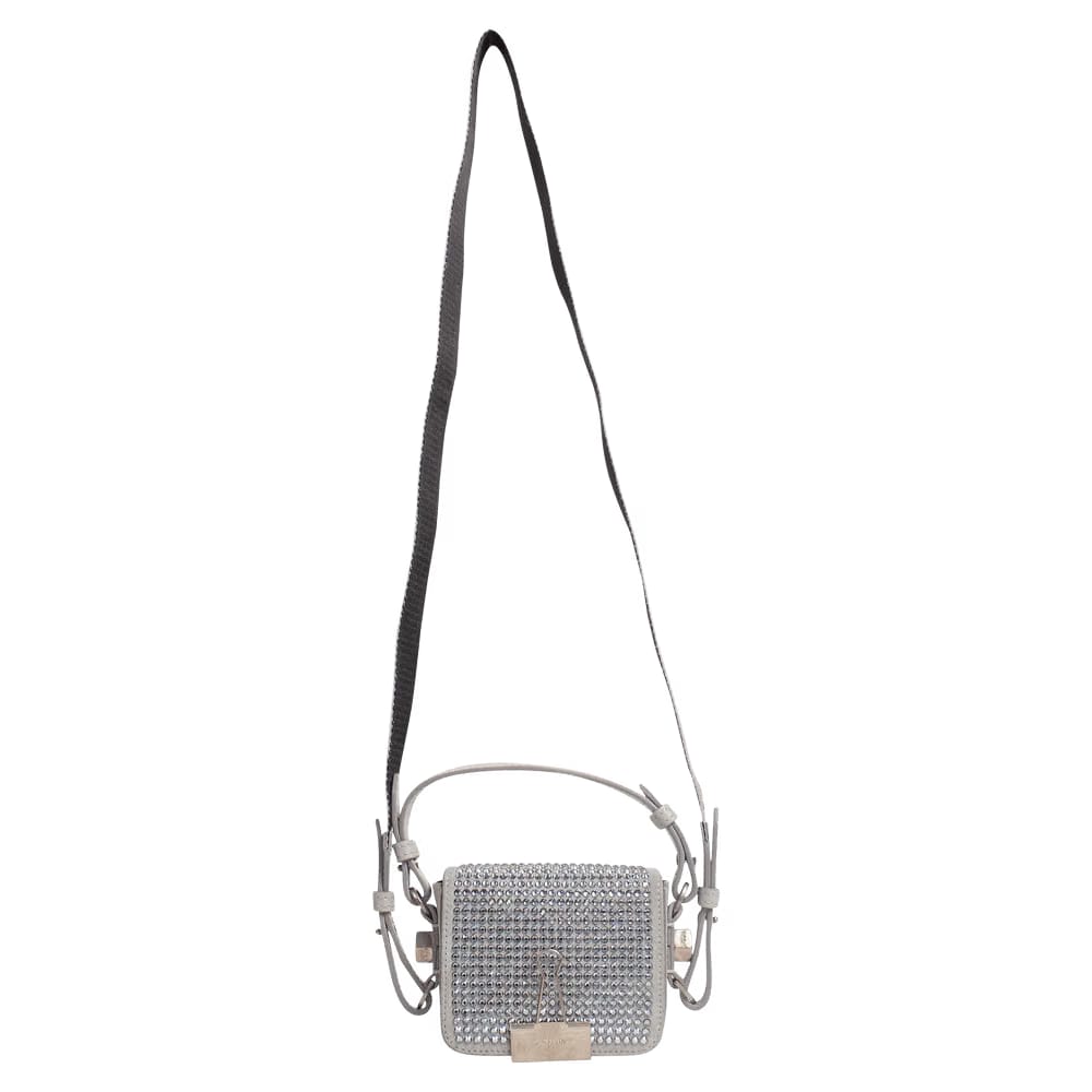 Off-White Crystal Embellished Mini Bag Gray