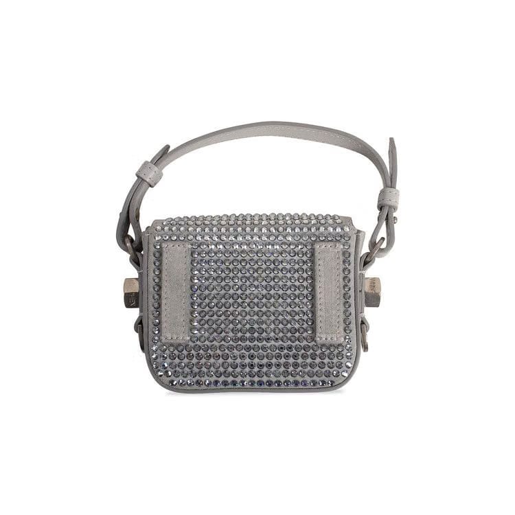 Off-White Crystal Embellished Mini Bag Gray