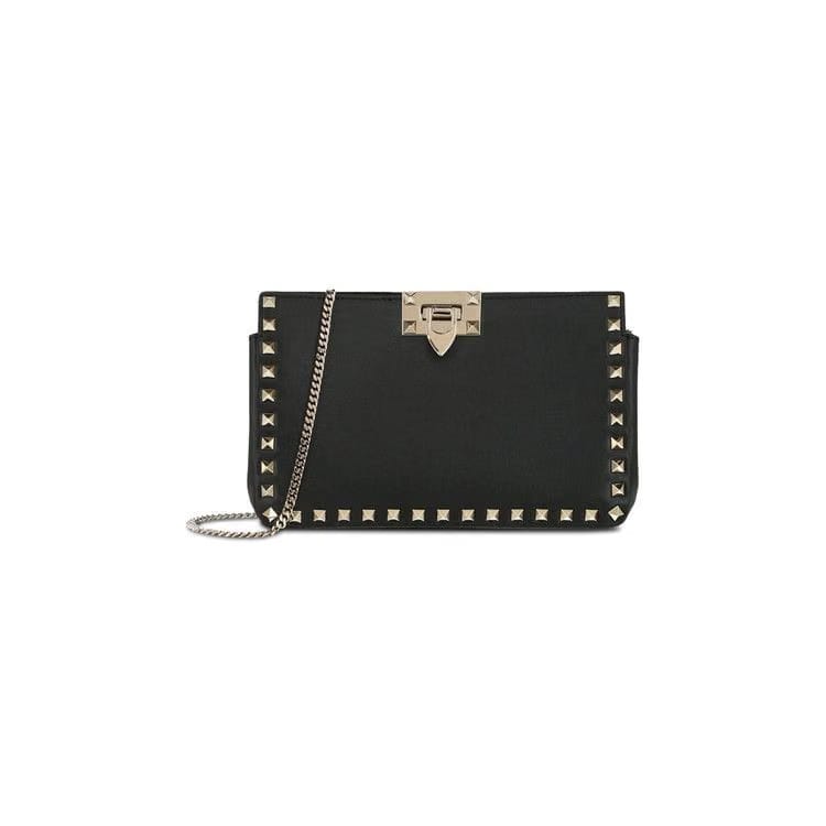 Valentino Rockstud Leather Crossbody Black