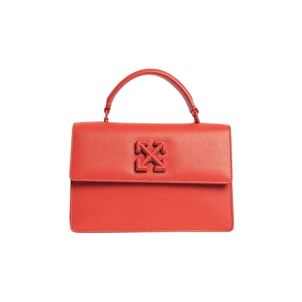 Off-White Jitney 1.4 Saffiano Top Handle Bag Red