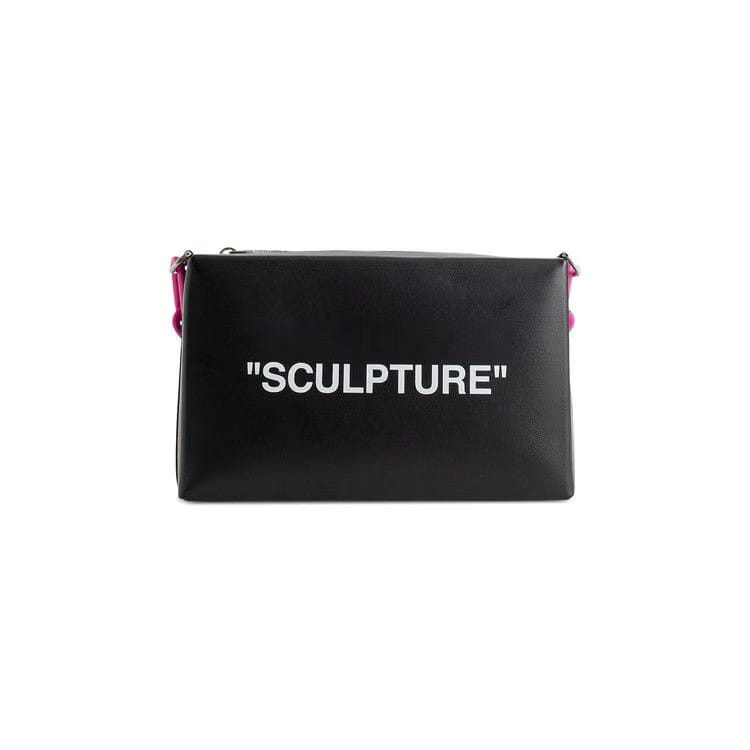 Off-White Block Pouch Quote Bag Black/White