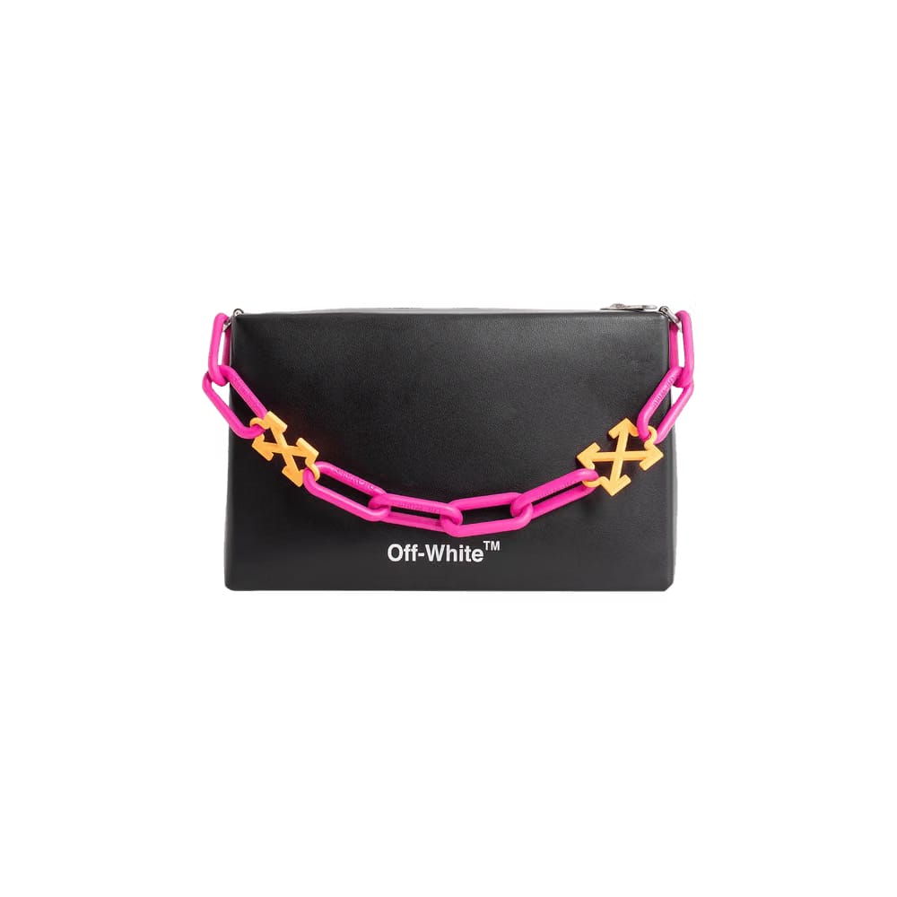 Off-White Block Pouch Quote Bag Black/White