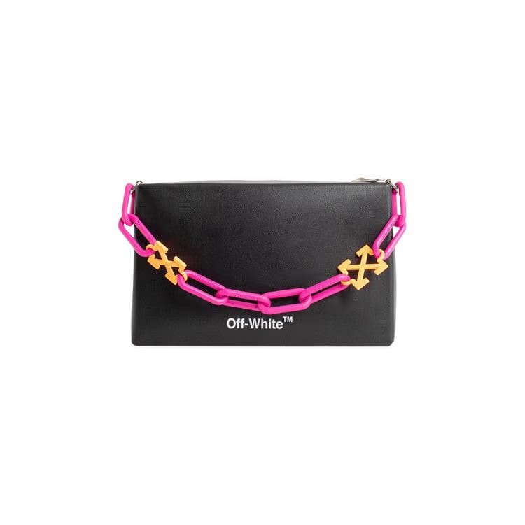 Off-White Block Pouch Quote Bag Black/White