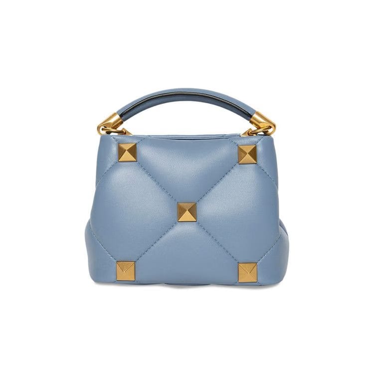 Valentino Roman Stud Quilted Mini Top Handle Bag Niagara