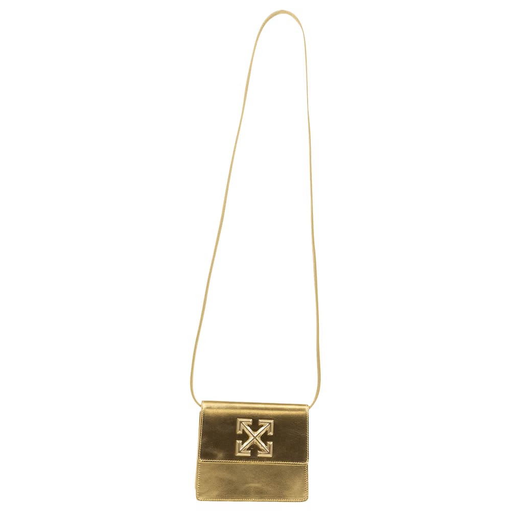 Off-White Metalized 0.7 Jitney Bag Gold Metal