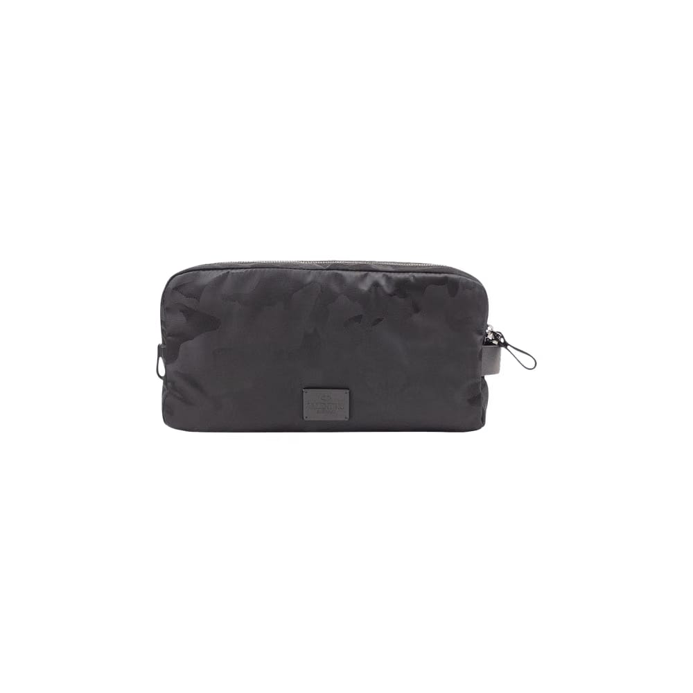 Valentino Camo Double Zip Pouch Black