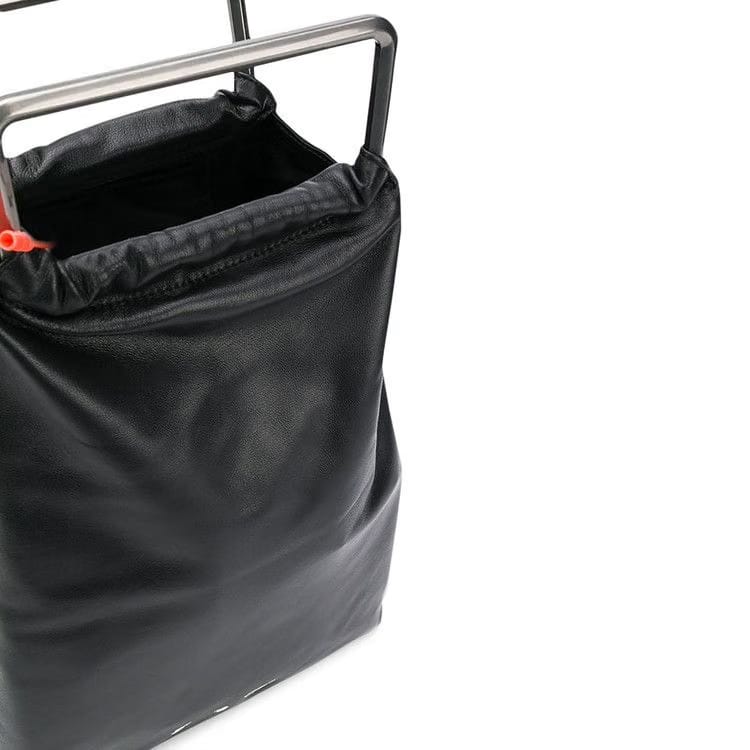 Off-White Leather Med Allen Snap Tote Bag Black