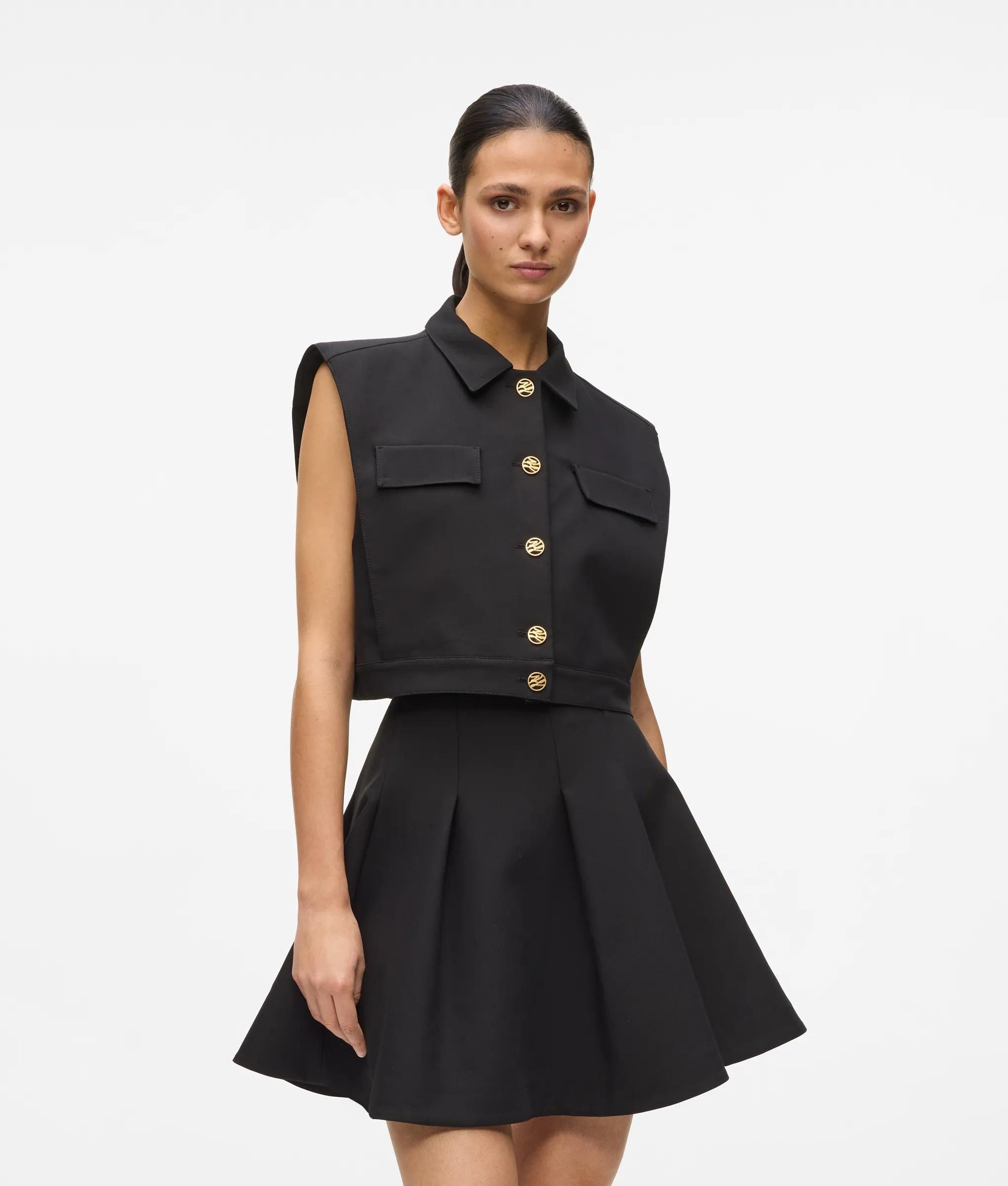 Cropped gilet