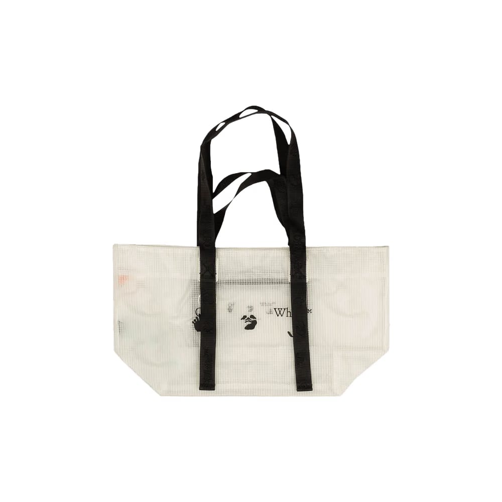 Off-White Logo PVC Small Tote Bag White