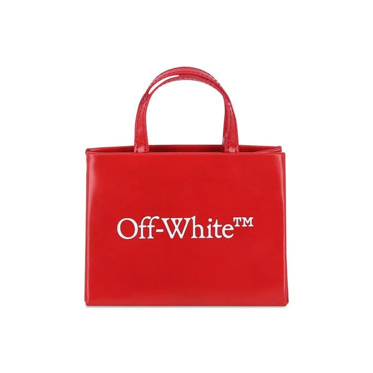 Off-White Baby Box Leather Tote Red