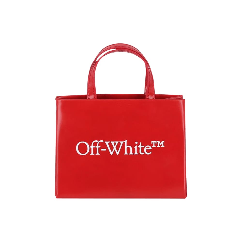 Off-White Baby Box Leather Tote Red