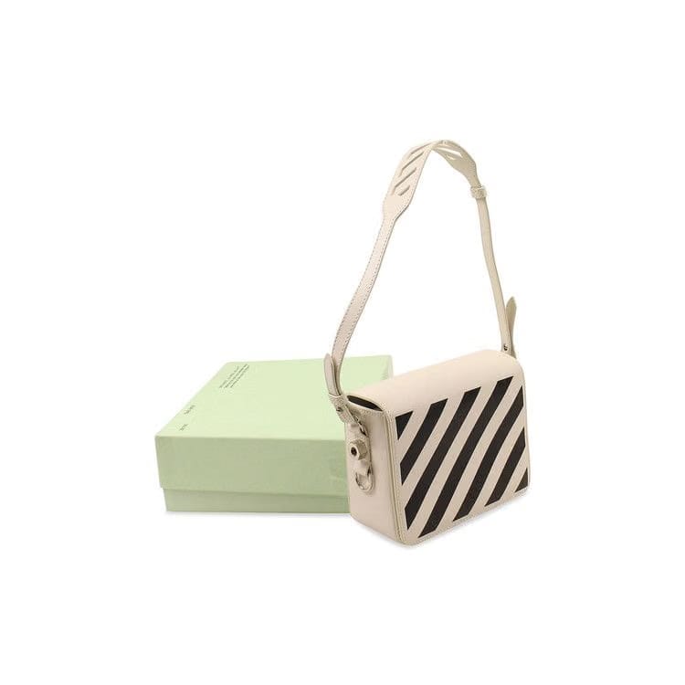 Off-White Diag Binder Clip Bag Black/White