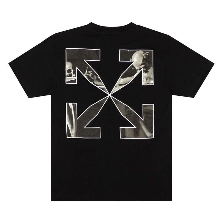 Off-White Caravag Arrow Slim Shorts-Sleeve T-Shirt Black/White