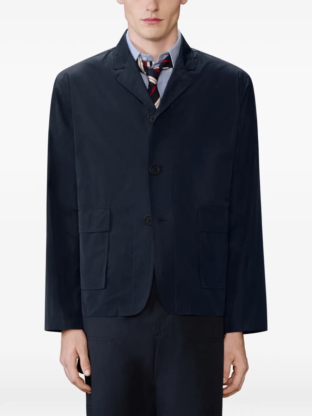 logo-print blazer