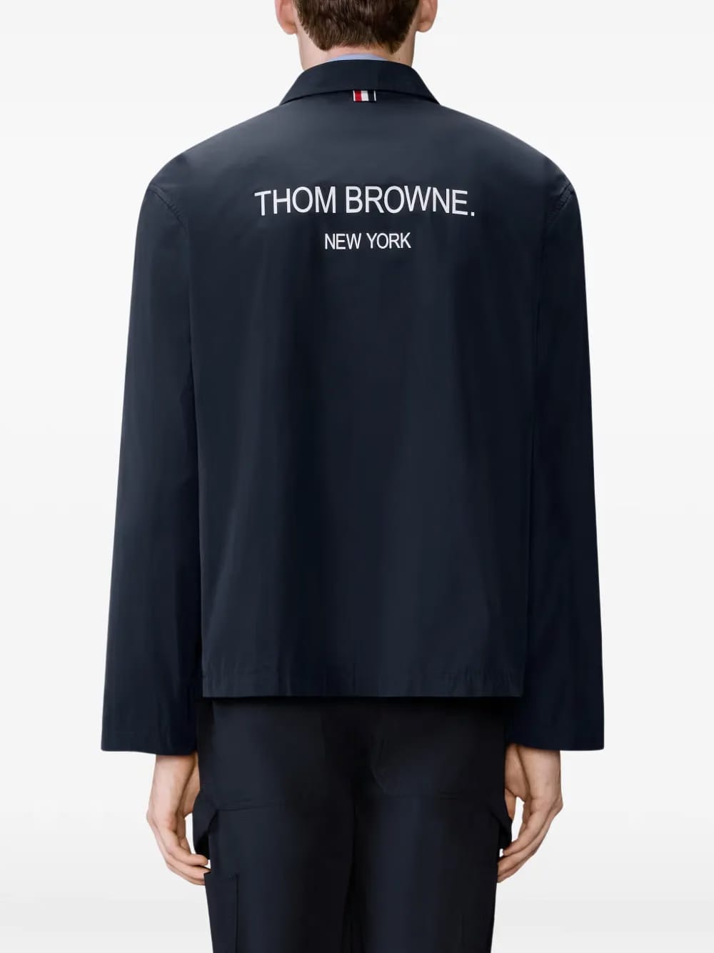 logo-print blazer