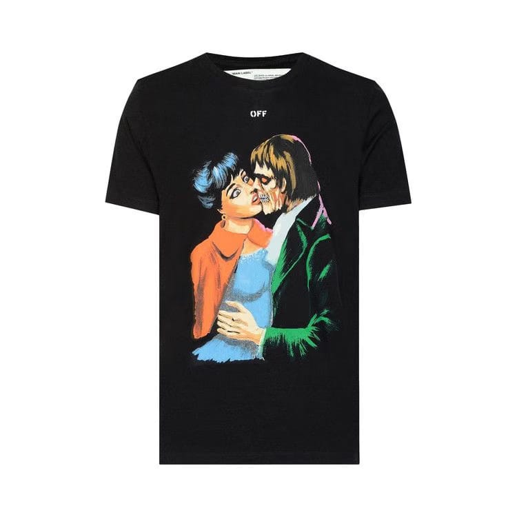 Off-White Kiss Print Crewneck T-Shirt Black