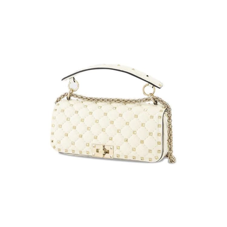 Valentino Rockstud Spike Bag White