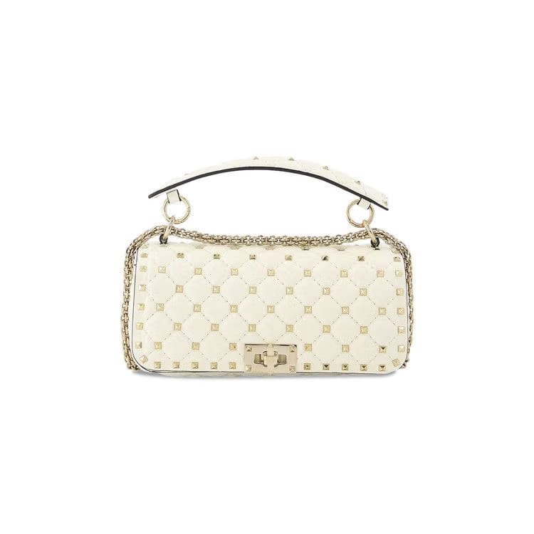Valentino Rockstud Spike Bag White