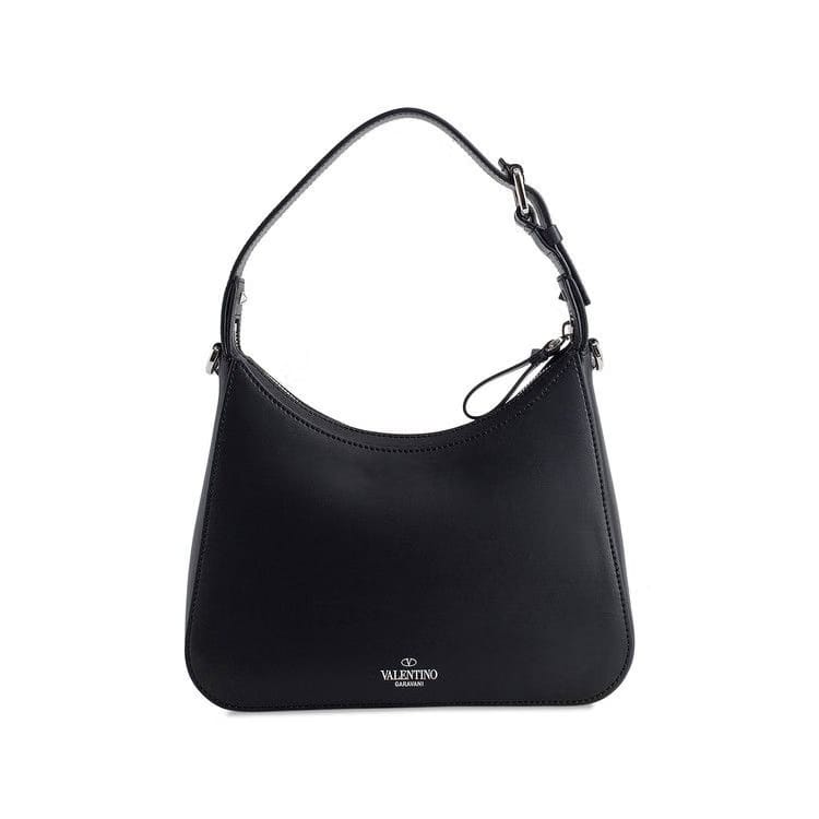 Valentino Logo Hobo Bag Black