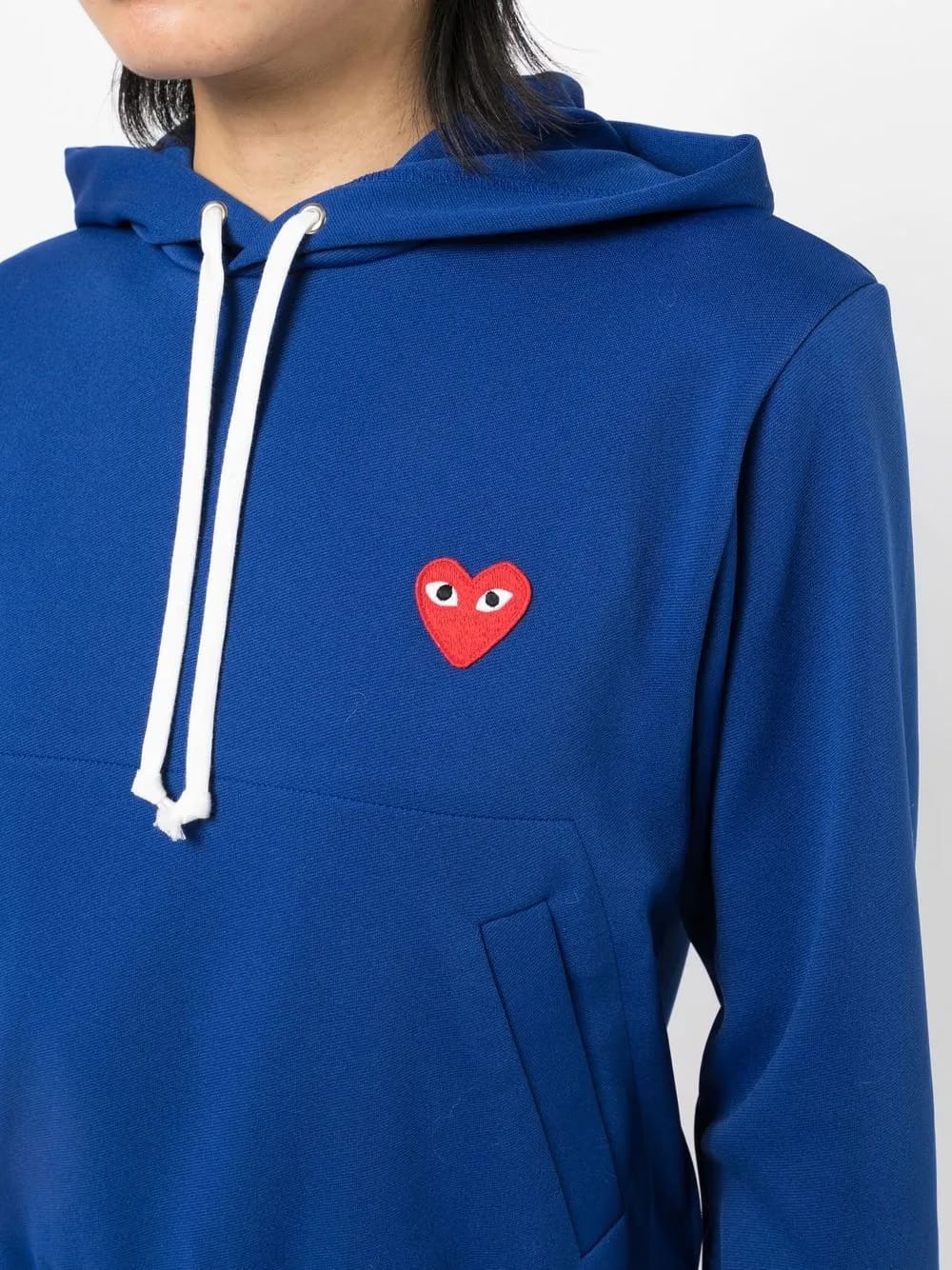 heart-patch drawstring Hoodie